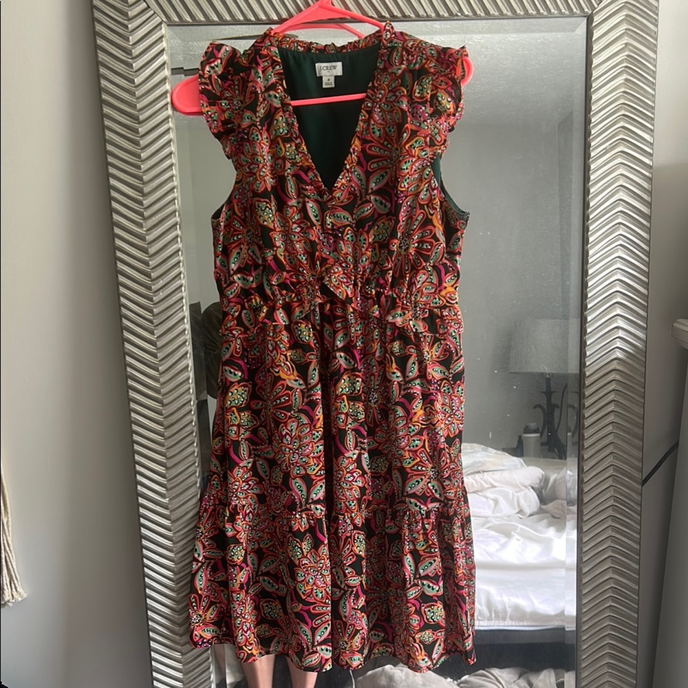 J. Crew Multicolor Paisley Dress
